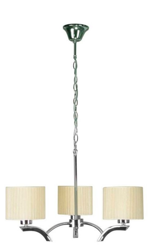 Żyrandol Candellux Draga chromowany-ecru wym: 95 x 58 x 58 cm 3xE27 x 60W 1 szt.