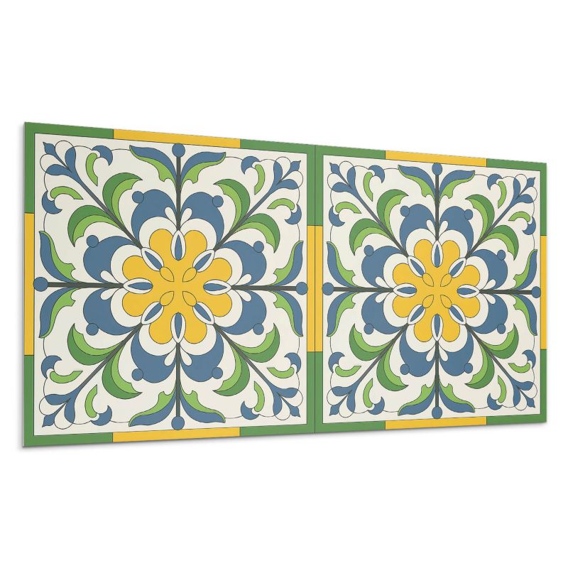 Kafelki samoprzylepne Wallfluent 60x30 cm Wzór florystyczny z liśćmi 6 szt.