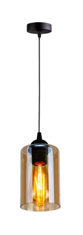Lampa sufitowa Candellux Bistro czarno-bursztynowy wym: 100 x 10 x 10 cm 1xE27 x 40W 1 szt.