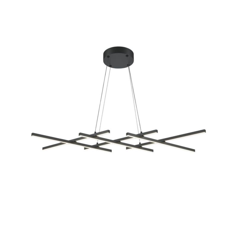 Lampa wisząca Maytoni Halo 5050 czarna nowoczesna wbudowany LED 40W 1 szt.