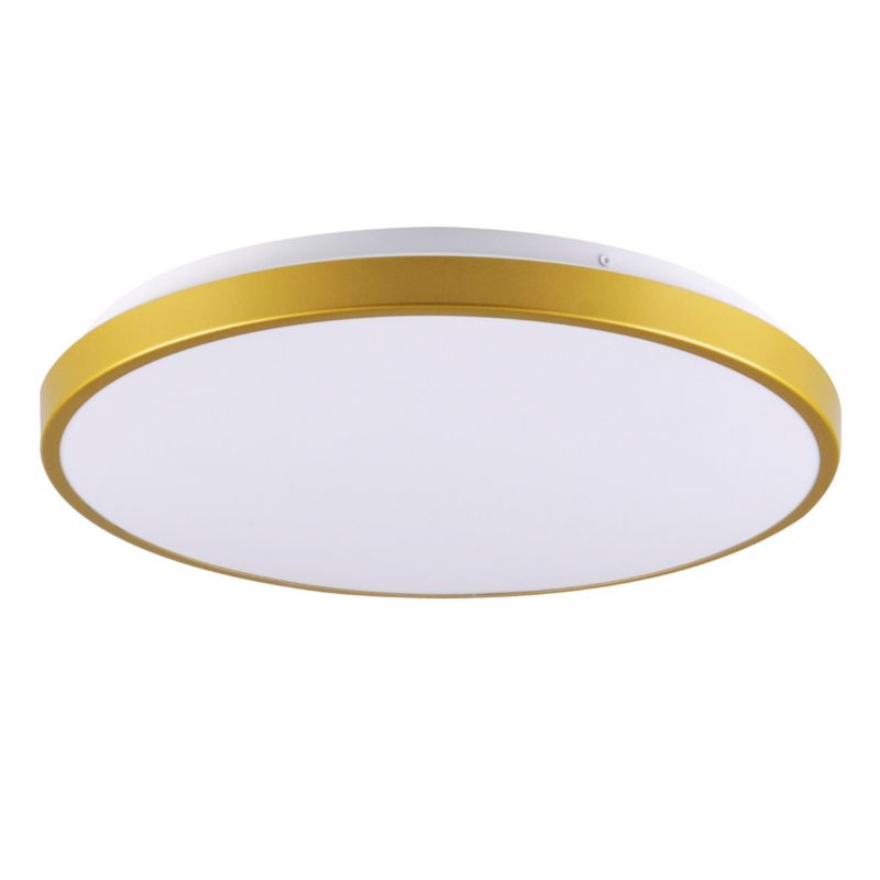 Plafon sufitowy nowoczesny Polux Kern biało-złoty LED 15W 4000K 1600lm IP20 wym: 7 x 29 x 29 cm tworzywo sztuczne - 1 szt.