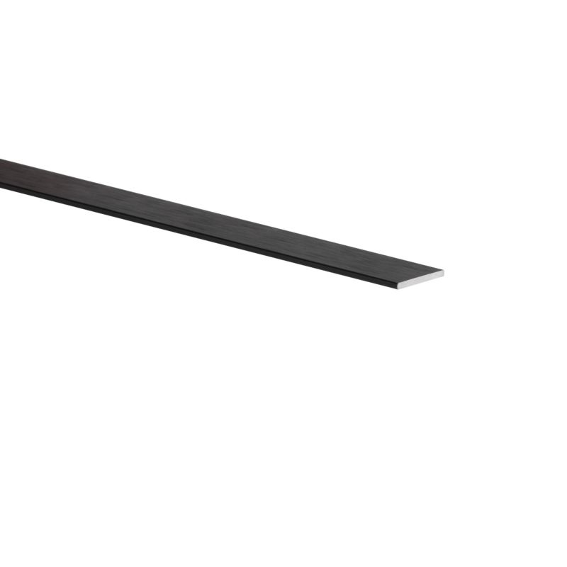 Płaskownik aluminiowy szczotkowany 1000 x 20 x 2 mm czarny