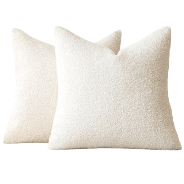 Pluszowa poszewka na poduszkę white NS - 45x45