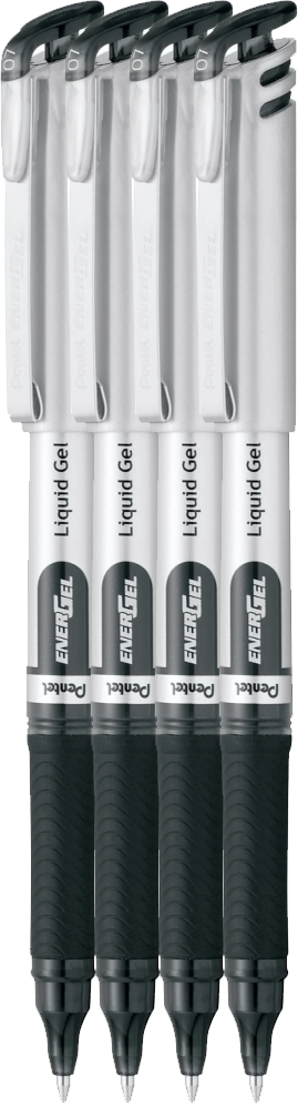 4x Pióro kulkowe Pentel, BL17, 0.7mm, czarny