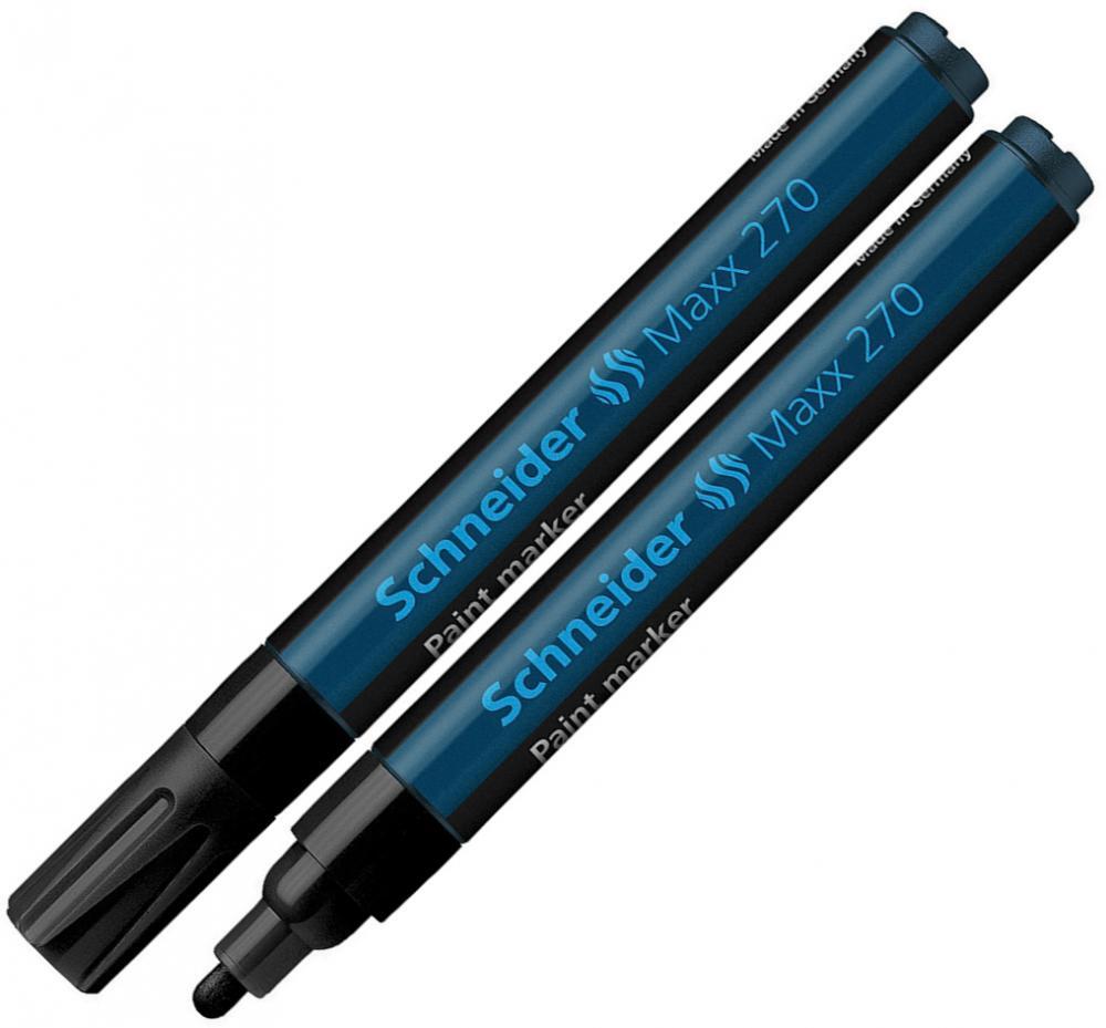 2x Marker olejowy Schneider, Maxx 270, okrągła, 1-3 mm, czarny