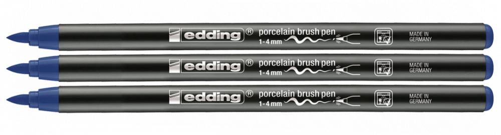 3x Pisak do powierzchni ceramicznych edding 4200, 1-4mm, 1 sztuka, stalowoniebieski