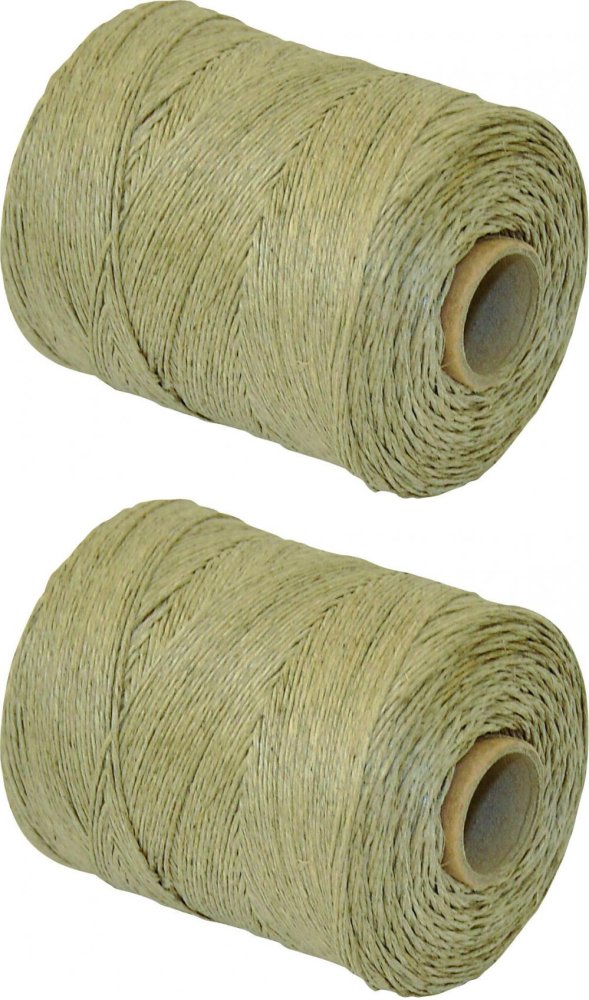 2x Nici lniane Q-Connect, nabłyszczane, 560m, 250g, szary