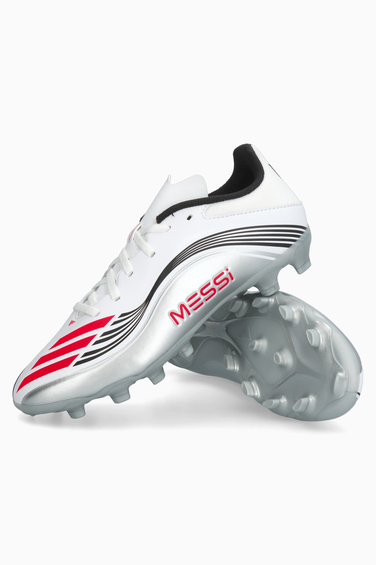 Korki adidas F50 League Messi MG Junior - Srebrny