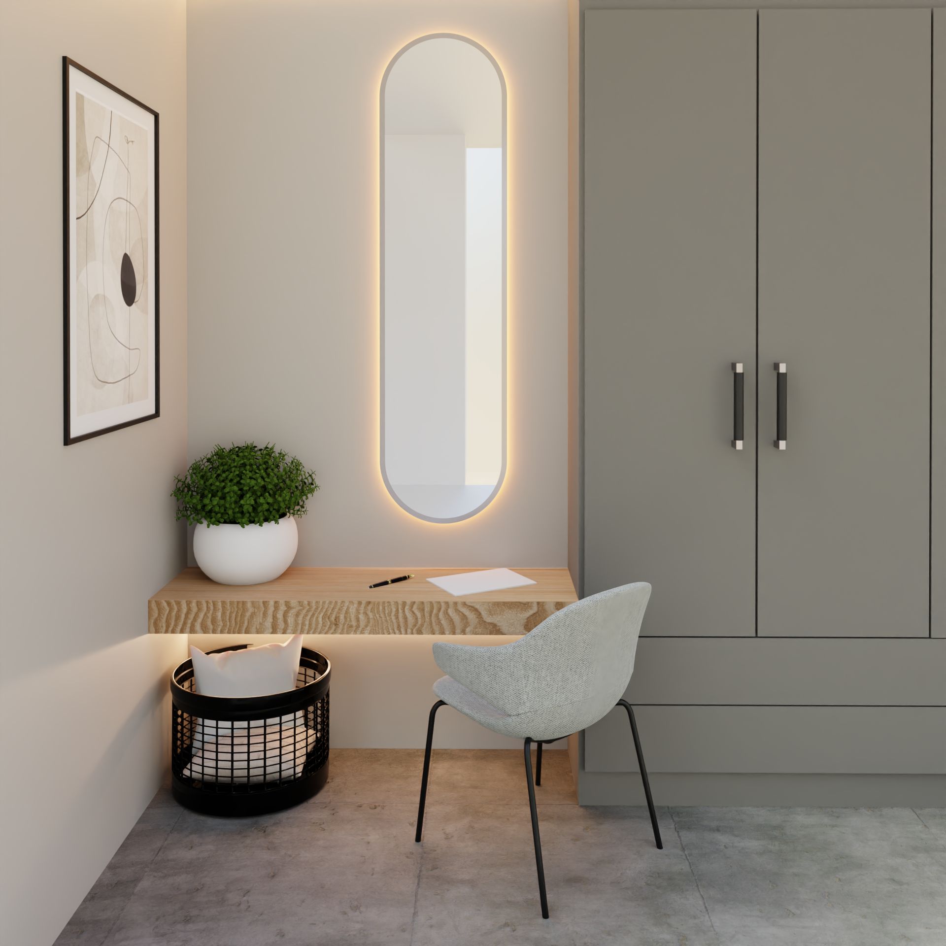 Baltica Design Tiny Border Pastille lustro 155x40 cm z oświetleniem LED srebrne barwa neutralna