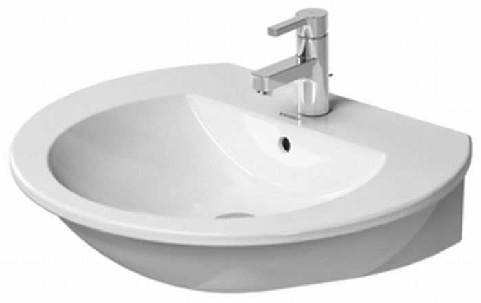 Duravit Darling New umywalka 55x48 cm półokrągła ścienna biała 26215500001