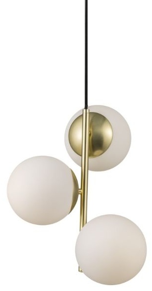 Darmowa Dostawa - Lampa wisząca 3x40 W biała-złota Nordlux Lilly 48603035
