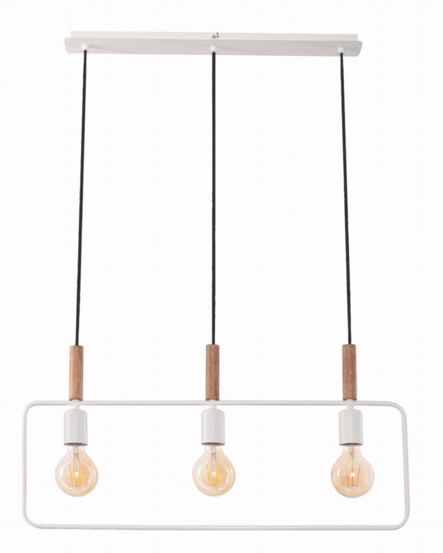 Lampa sufitowa wisząca Candellux Frame biała wym: 110 x 70 x 6 cm 3xE27 x 60W 1 szt.