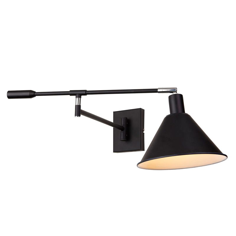 Kinkiet ścienny Italux Trinity czarny-chromowany-biały 1 x E14 x 60W IP20 wym: 19 x 53 x 15 cm - 1 szt.