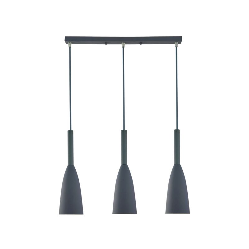 Lampa wisząca Light Prestige Solin 8879 szara szerokość 50 cm 3xE27 x 60W 1 szt.
