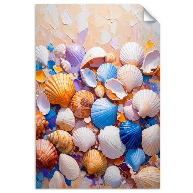Naklejki samoprzylepne do salonu sypialni Feeby Morske Muszle 20x30cm 1szt
