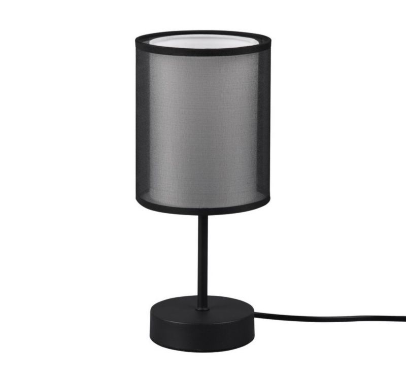 Lampka stołowa Trio Burton czarno-biała 1 x E14 x 28W IP20 wym: 28.5 x 12.5 x 12.5 cm tkanina - 1 szt.