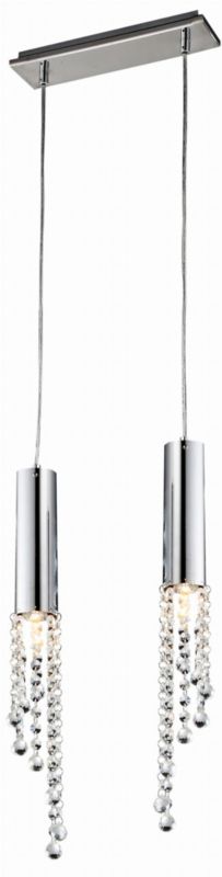 Lampa sufitowa Candellux Duero chromowana-przezroczysty wym: 100 x 31 x 6 cm 2xGU10 x 23W 1 szt.