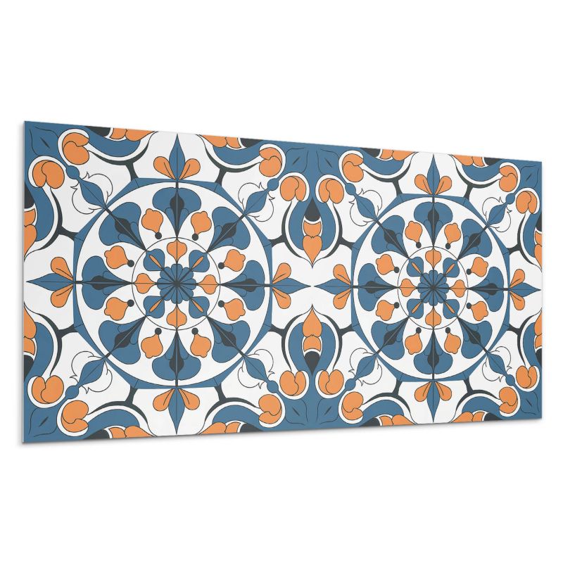 Panel samoprzylepny Wallfluent 100x50 cm Mandala z motywem kwiatowym 1 szt.