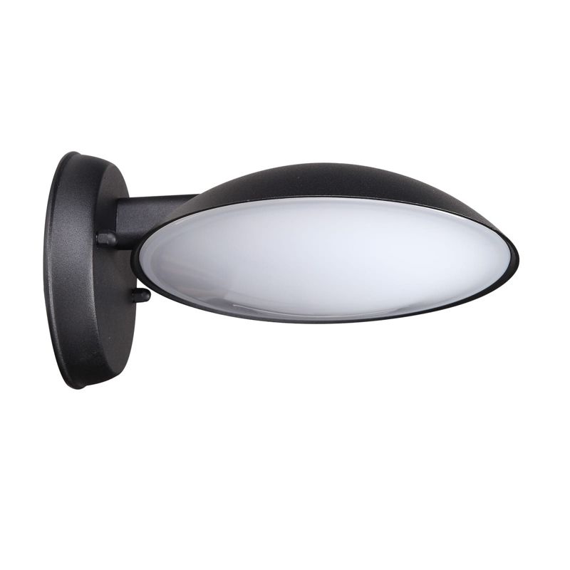 Kinkiet ścienny zewnętrzny Italux Piombino czarno-biały LED 12W 3000K 1110lm IP44 wym: 12,4 x 20 x 23,4 cm aluminium - 1 szt.