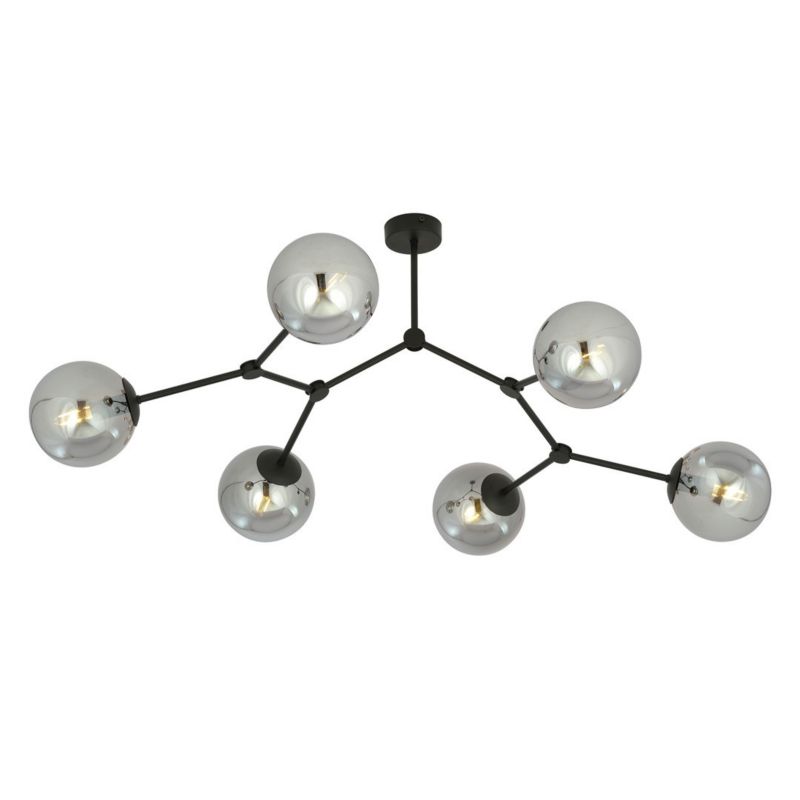 Żyrandol Emibig Space czarny-chromowany wym: 57 x 108 cm 6xE14 x 10W 1 szt.