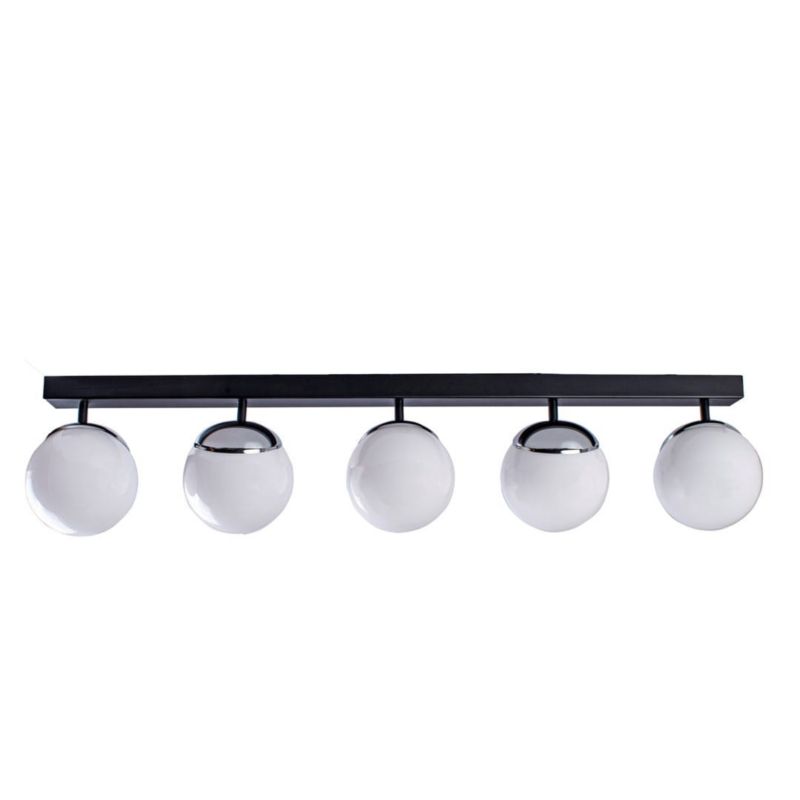 Lampa sufitowa wisząca Milagro Sfera biało-czarna-chromowana wym: 20 x 100 x 20 cm 5xE14 x 40W 1 szt.