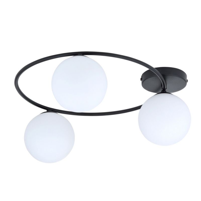 Lampa sufitowa Emibig Sopra czarno-biała wym: 20 x 47 cm 3xE14 x 10W 1 szt.