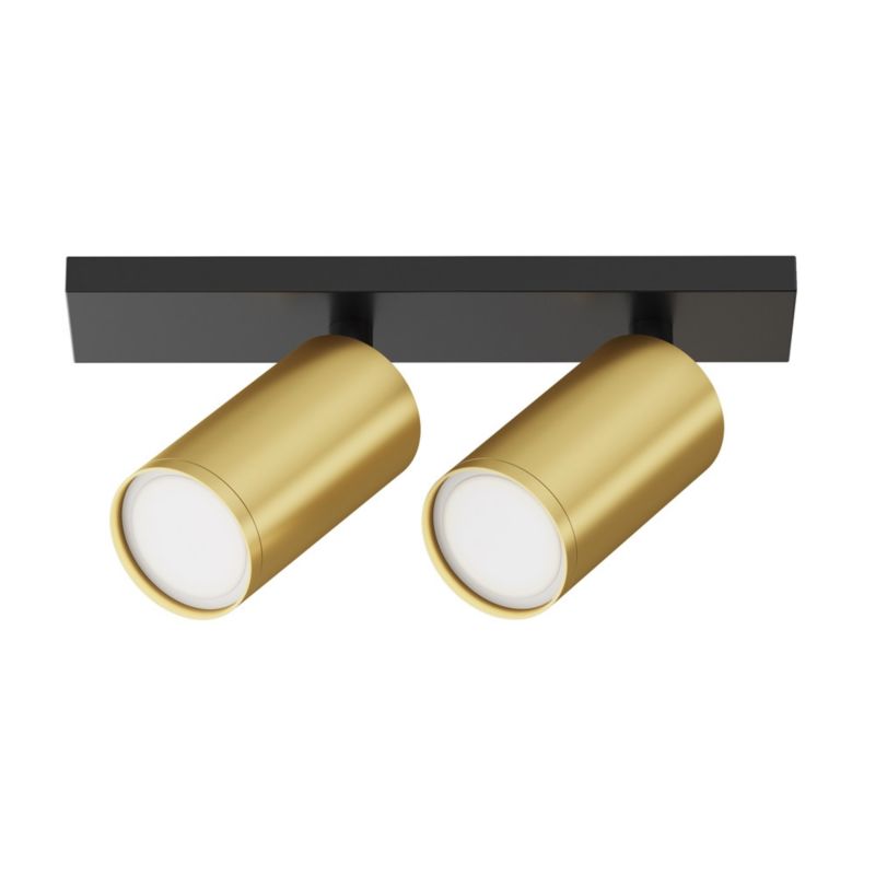 Lampa sufitowa Maytoni Focus S czarno-złota wym: 12 x 6 x 34,4 cm 2xGU10 x 10W 1 szt.