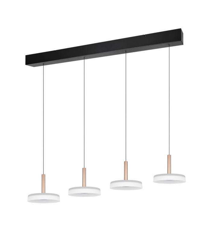 Lampa wisząca Trio Celeste 7404 odcienie brązo-czarna nowoczesna wbudowany LED 7W 1 szt.
