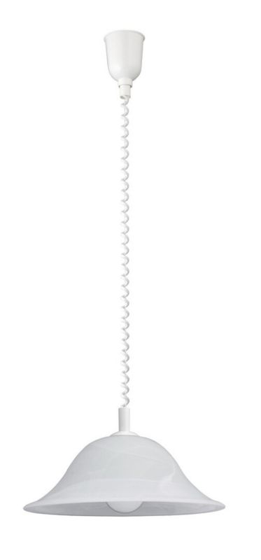 Lampa wisząca Rabalux Alabastro 9047 białe szkło alabastrowe do kuchni 1xE27 x 1 szt.