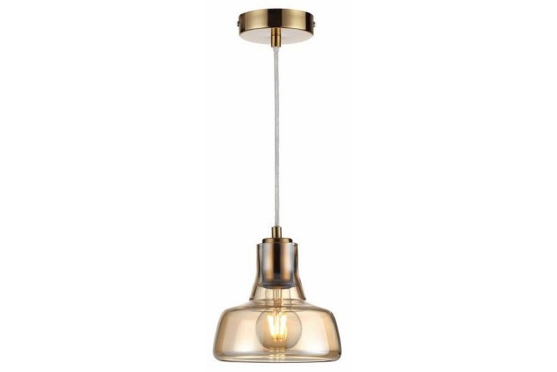 Lampa wisząca Reality Haga 0675 mosiądz szklany klosz 1xE27 x 40W 1 szt.
