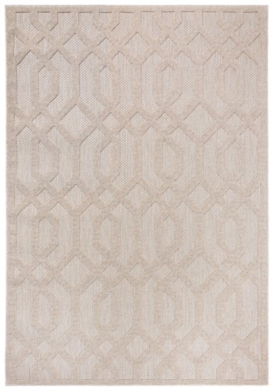 Dywan wewnętrzny/zewnętrzny Cansas T936E prostokąt Mazovia 80x 150 cm beżowy,kremowy motyw geometryczny krótki włos 1 szt.