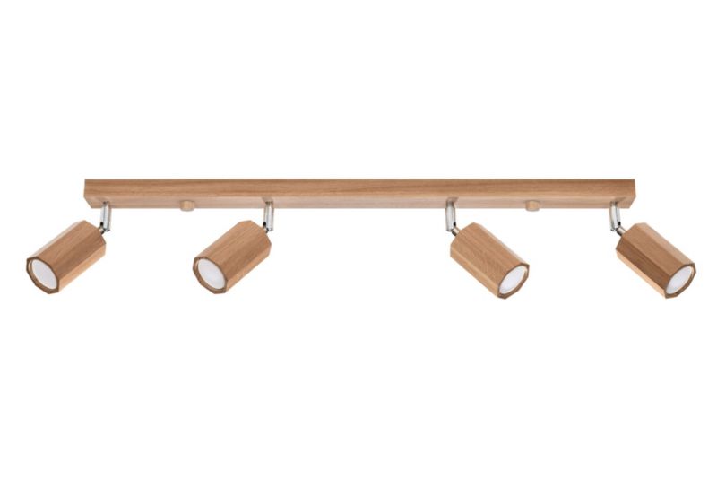 Reflektor spot Sollux Lighting Zeke ciemne drewno 4 x GU10 x 40W IP20 wym: 5 x 80 cm - 1 szt.