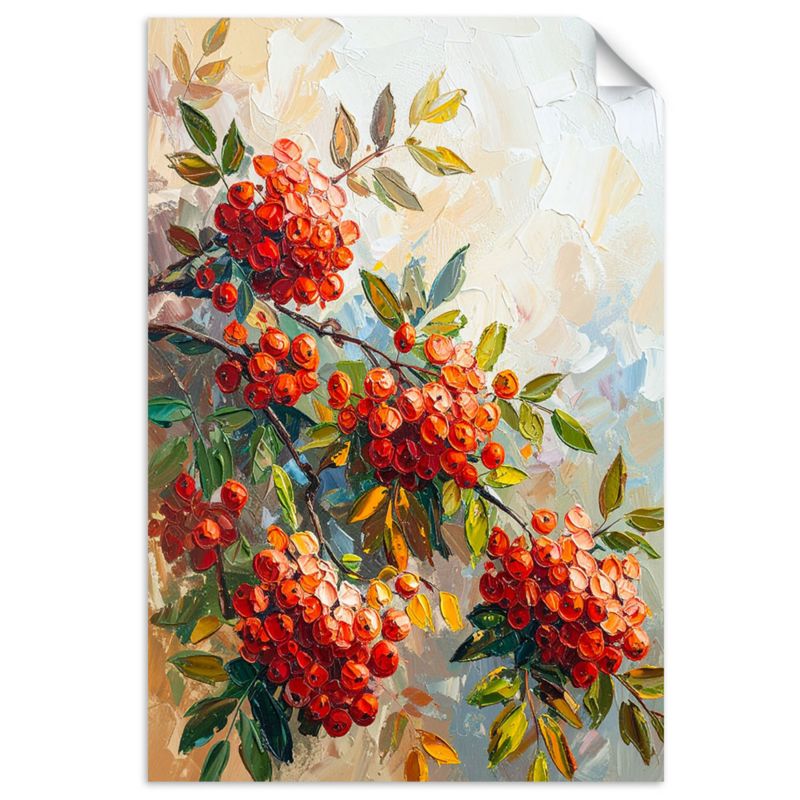Plakaty samoprzylepne do salonu sypialni Feeby Czerwona Jarzebina 20x30cm 1szt