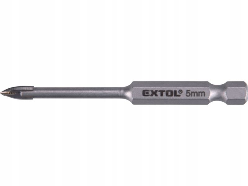Wiertło do szkła 5 mm Extol Premium hex do płytek do glazury 1 szt