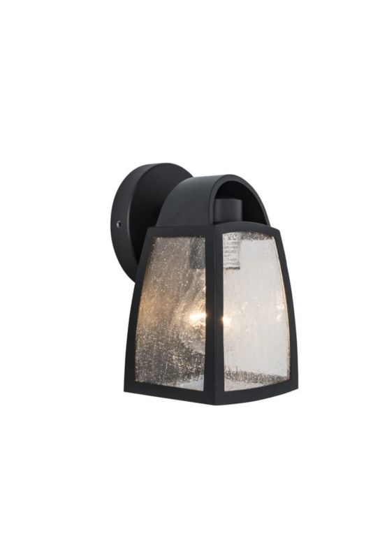 Kinkiet ścienny zewnętrzny Lutec Kelsey czarno-przezroczysty 1 x E27 x 40W IP44 wym: 20 x 12 x 12 cm - 1 szt.