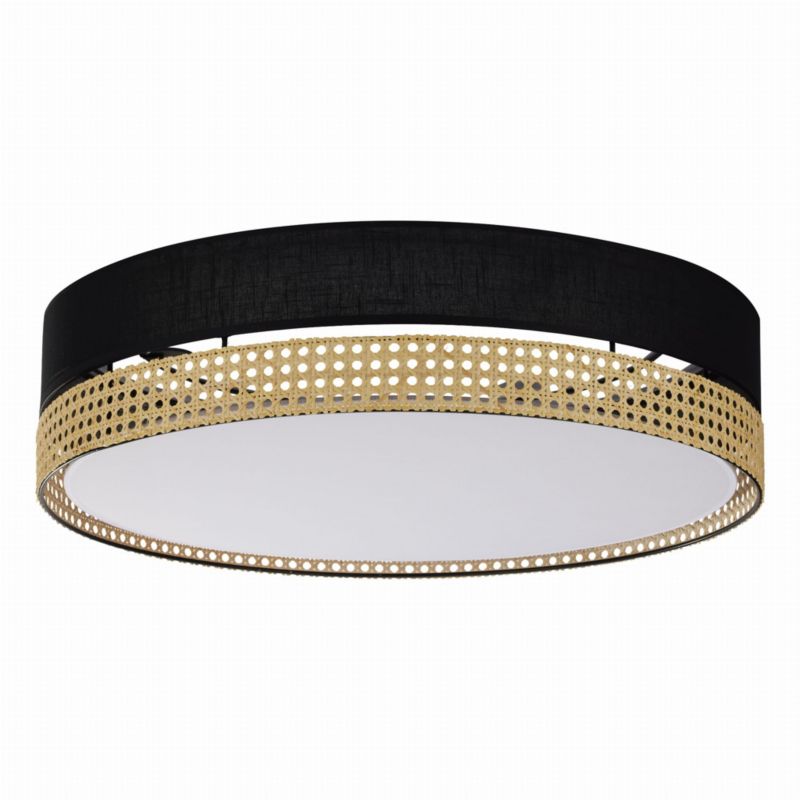 Plafon sufitowy TK-Lighting Boho czarno-słomkowy 4 x E27 x IP20 wym: 15 x 60 x 60 cm - 1 szt.