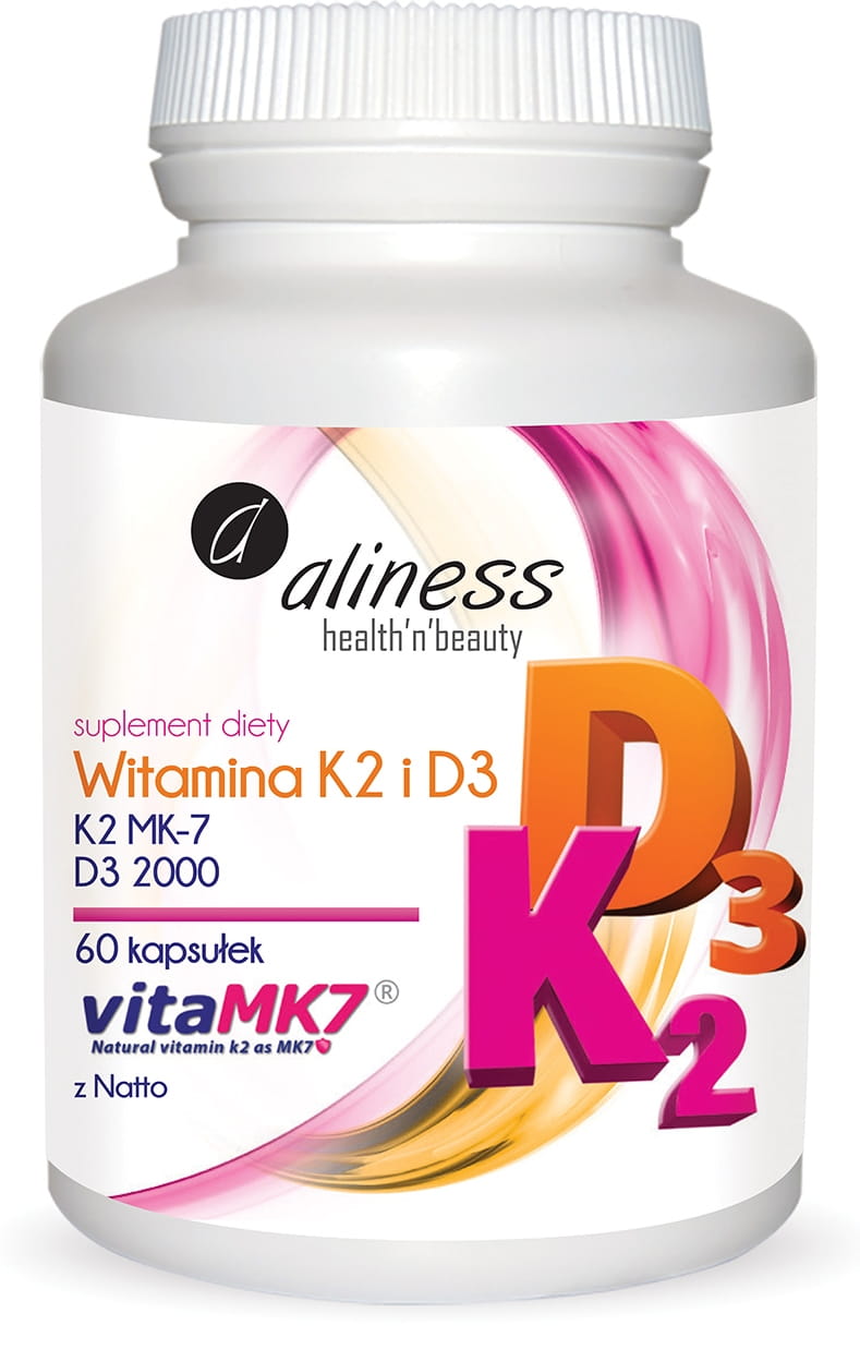 Witamina K2 MK-7 100μg D3 Natto ALINESS 60kaps.