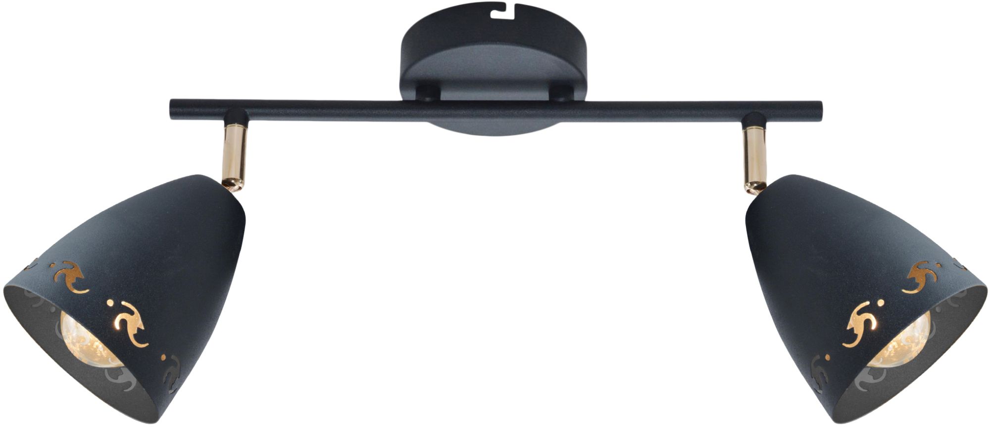 Candellux Coty lampa podsufitowa 2x40W czarna 92-67166