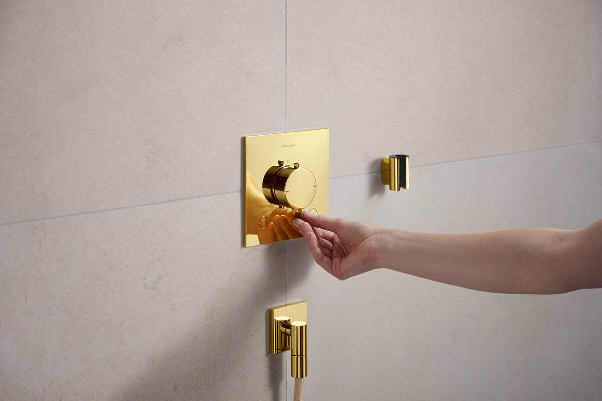 Hansgrohe FixFit Fine E przyłącze kątowe złoty optyczny polerowany 28883990