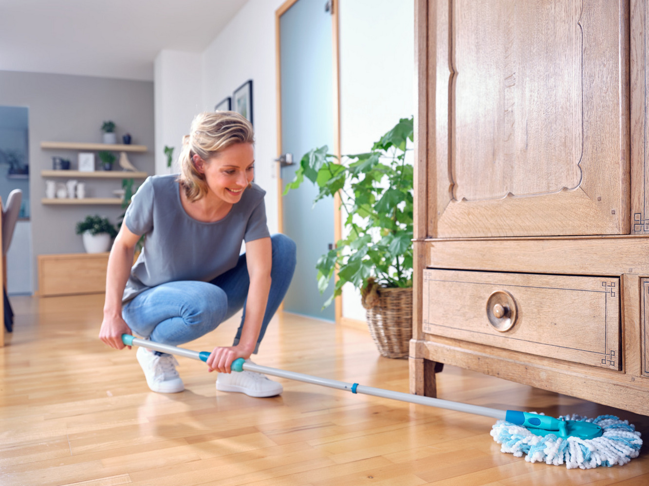 Leifheit Clean Twist Mop Ergo mop z wiadrem na kółkach 52102