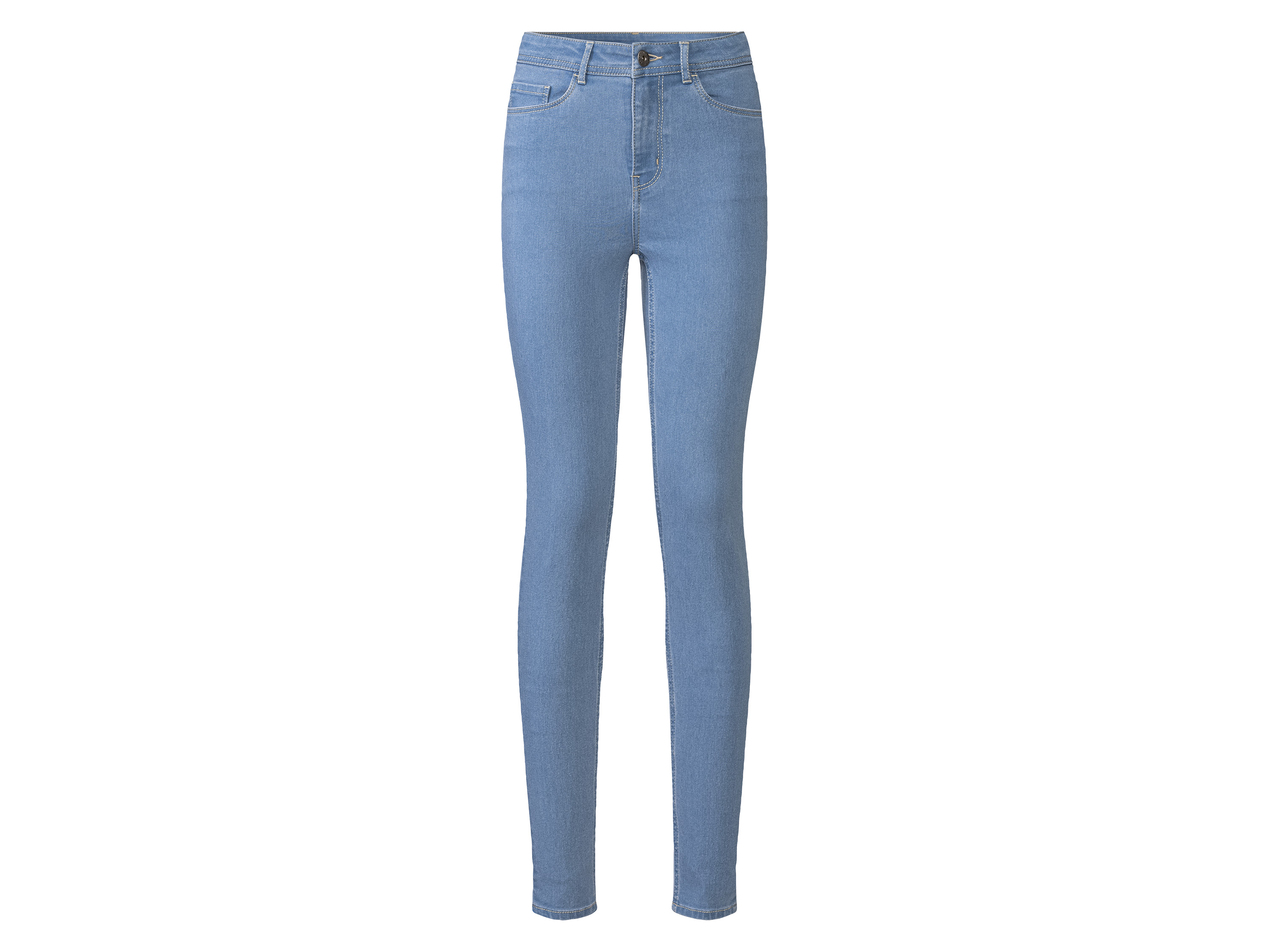 esmara Jeansy damskie, super skinny fit z bawełną Jasnoniebieski, 38
