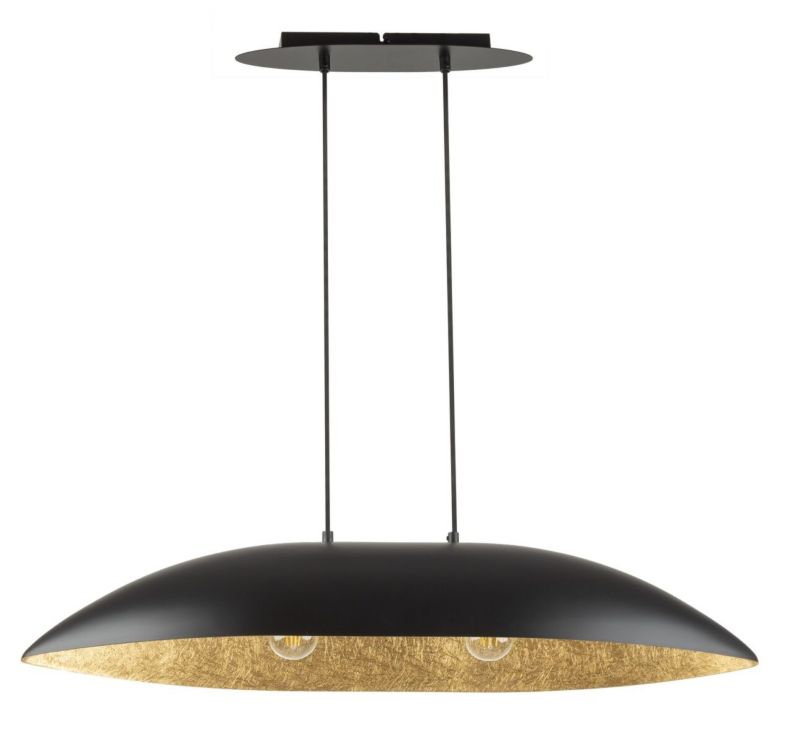 Lampa wisząca Sigma Lighting Gondola czarno-złota wym: 90 x 84 x 25 cm 2xE27 x 1 szt.
