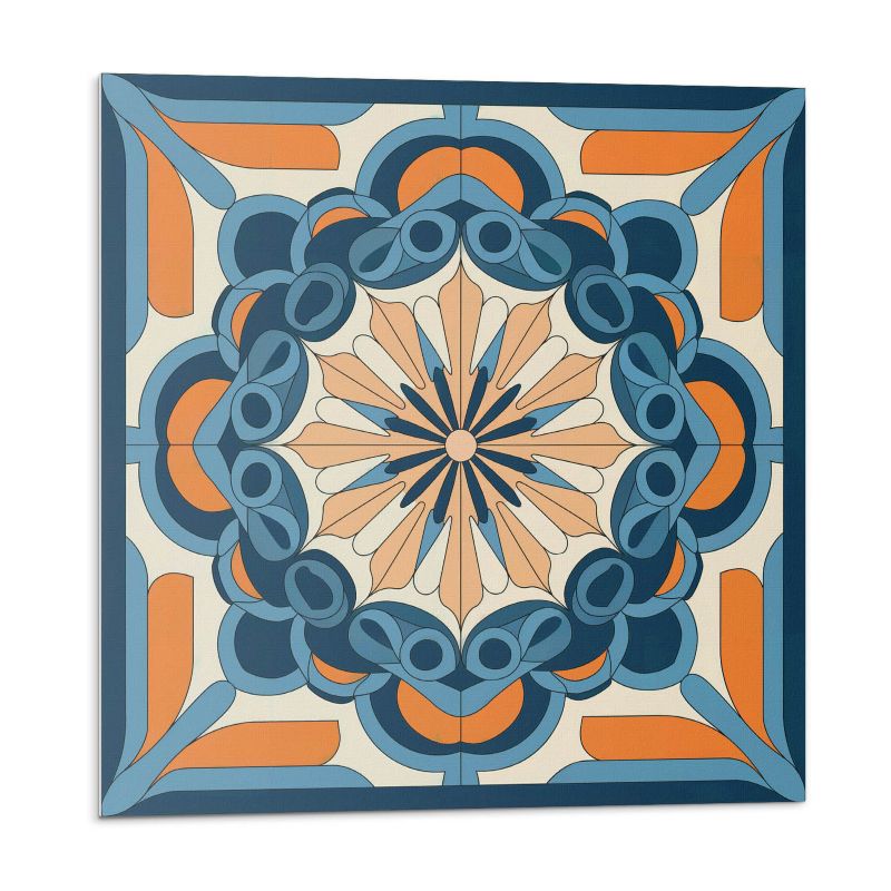 Kafelki samoprzylepne Wallfluent 50x50 cm Mandala z kwiatowymi akcentami 4 szt.
