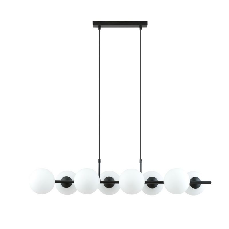 Lampa wisząca Emibig Rory czarno-biała wym: 110 x 115 x 30 cm 8xE14 x 10W 1 szt.