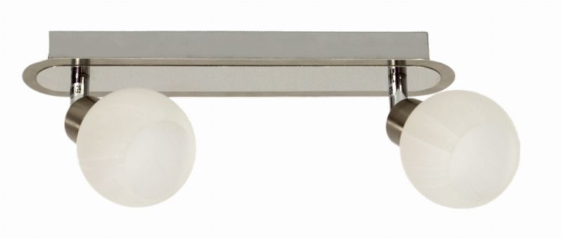 Kinkiet ścienny Candellux Alabaster srebrno-biały 2 x G9 x 40W IP20 wym: 16 x 42 x 7 cm - 1 szt.