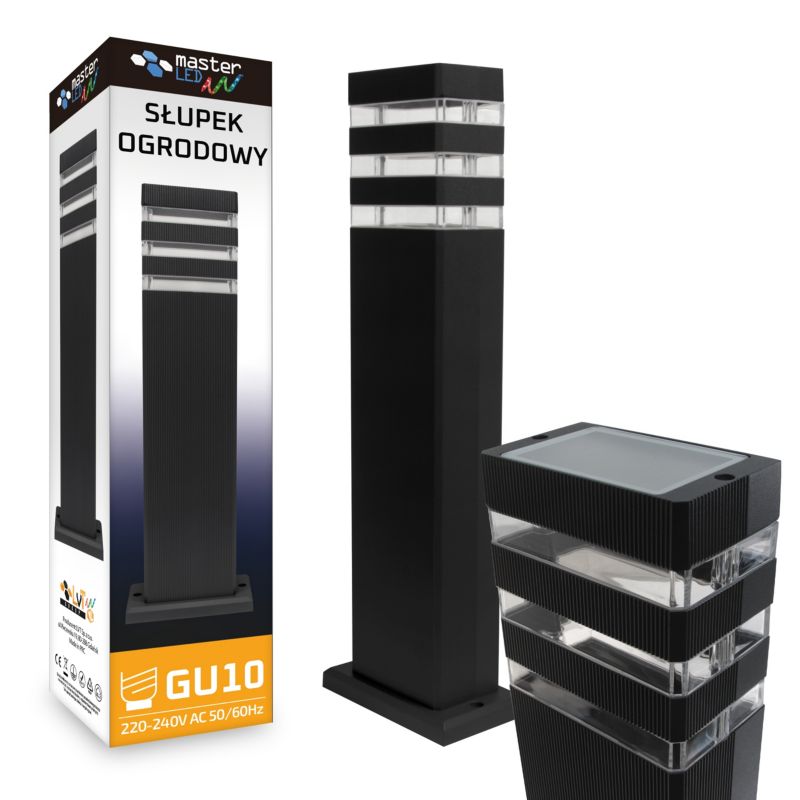 Lampa ogrodowa LED MasterLED Malibu GU10 50cm IP44 RAL7021 1 szt.
