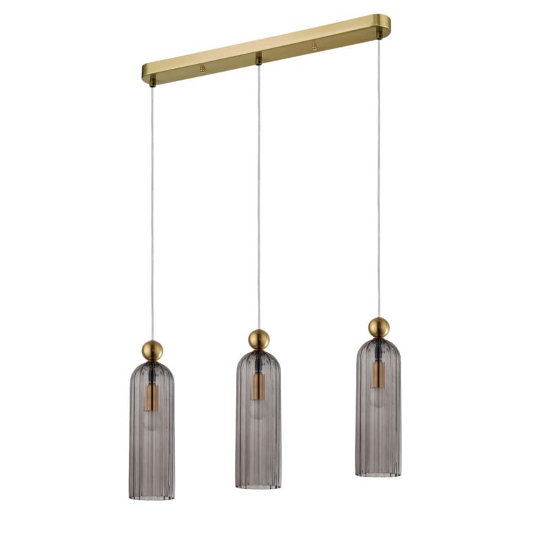 Lampa wisząca Light Prestige Piega 5596 czarno-złota szerokość 55 cm 3xE14 x 40W 1 szt.