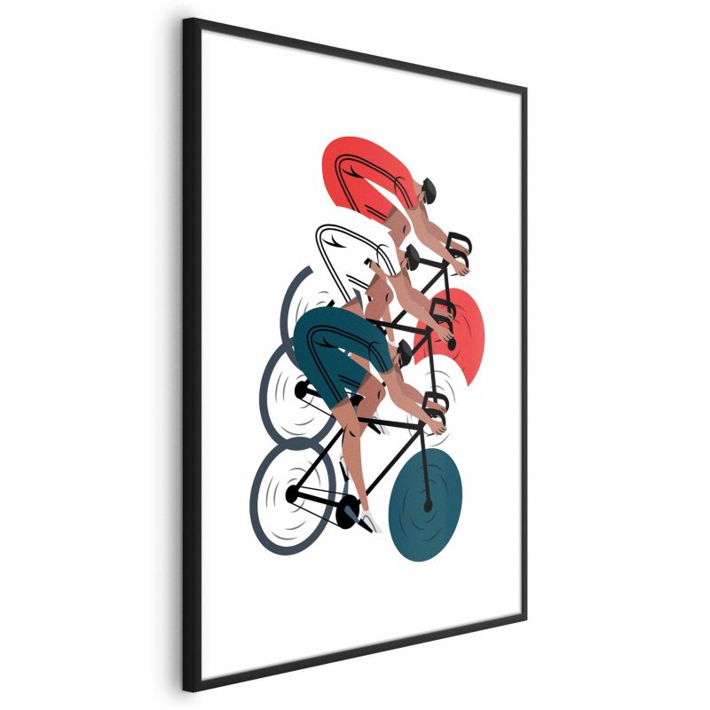 Plakat Artgeist Wyścig kolarski 40x60 cm z ramą czarną 1 szt