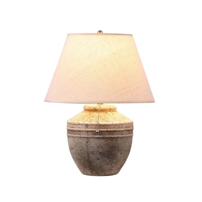 Lampka stołowa Como Home Mira szaro-srebrna-kremowa 1 x E27 x 60W IP20 wym: 42.5 x 32 x 32 cm ceramika - 1 szt.