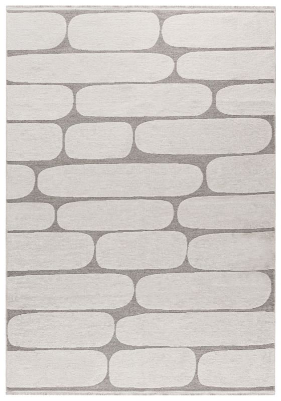 Dywan Wewnętrzny AMALFI FORTE Prostokątny Mazovia 80 x 150 cm Beżowy Motyw Geometryczny 1 szt.